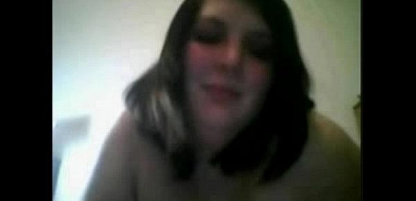  Fat BBW Girlfriend Webcam Shaven Pussy Masturbation